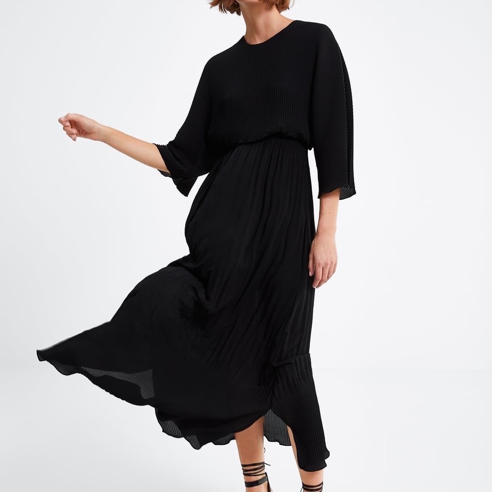 Zara Pleated MIDI Dress